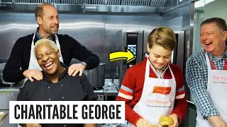 Prince George Helps Prepare Christmas Dinner for the Homeless Alongside Prince William