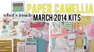 What's Inside: Paper Camellia March 2014 Scrapbooking Kit & NEW Everyday Life Pocket Page (PL) Kits