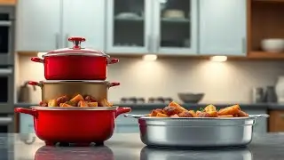 3pc Large 2L3L5L Hotpot Storage Container Kitchenware Cookware Dishware Culinary Stainless Steel Set