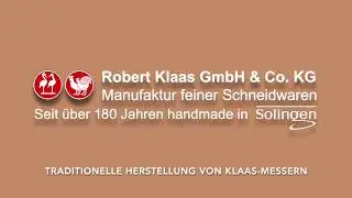 TRADITIONELLE HERSTELLUNG VON KLAAS MESSERN
