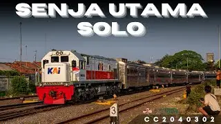KA Senja Utama Solo telat parah masuk Stasiun Cikampek dari arah Bandung ditarik CC 204 03 02 YK