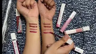 💄 Maybelline Superstay Matte Ink Lipstick Swatches on Indian Skin Tone | 8 Trending Shades 💄