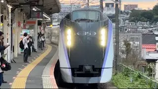 【ジョイント音最高！】E353系0番台ﾓﾄS102編成が日野駅1番線を通過するシーン