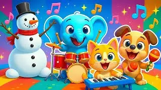 Winter song collage for kindergarten children🎵 The most popular songs in a video MIX!