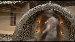 Jungle Survival Build: Luxury Mud House with Tunnels & Ancient Lighting