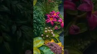 Enchanted Rainy Garden Pond | ASMR Rain & Thunder | #Shorts #SleepAid