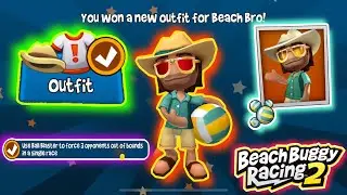 Use Ball Blaster to Force 3 Opp Out of Bounds🏌🏻&zwj;♂️| Unlocked Beach Bro Outfit | Beach Buggy Racing 2