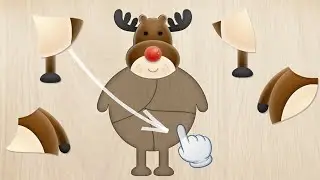 Christmas Puzzle Game for Kids - Matching the Pieces of Santa Claus