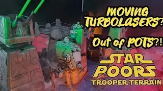 DIY Imperial Turbolaser Towers from Flower Pots (Star Wars Legion Terrain)