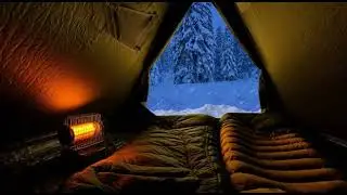 Snowstorm Camping Tent Ambience ⛺❄️ | Cozy Winter Camping & Soft Piano for Sleep