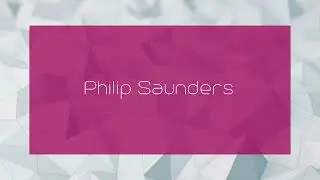 Philip Saunders - appearance
