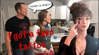 I GOT A FACE TATTOO! PRANK *SHE GOT MAD*