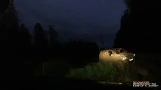 Night off road. Pajero 2  and 4 + Land rover discovery 3