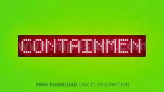 Spill Containment Scrolling Red Dot Matrix LED Text Animation on Green Screen Seamless Loop