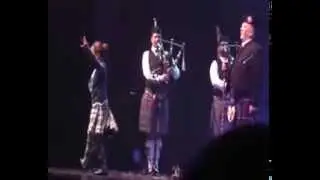 Highland dancing with the 92nd North Fox pipe band (France) in Paris