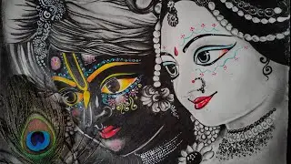 Janmashtami drawing || Janmashtmi Radha krishna Drawing||