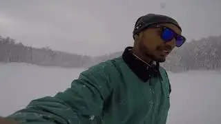 Over Frozen Lake in Japan (1080P)