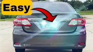 2009 - 2013 Toyota Corolla License Plate Light Bulb Replacement  EASY!!