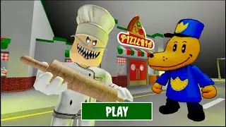 ESCAPE PAPA PIZZA'S PIZZERIA! Dog Man SCARY OBBY Roblox Gameplay Walkthrough