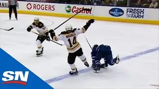 Chris Wagner Takes Out Trevor Moore With Booming Hit To The Shoulder