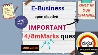 3rd sem bcom||E-Business  4 & 8 Marks Important Questions|| bcom open elective #importantquestions