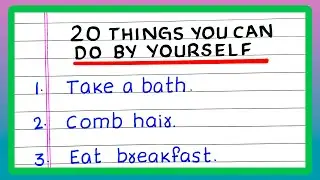 Things you can do yourself | 20 Things you can do yourself