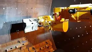 SAG Mill liner installation using mill relining system