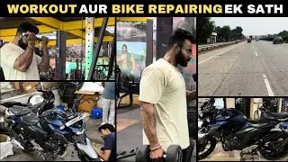 Finally bike repair ho Gayi🤘🔥Best Bicep workout | Harsh Aesthetic