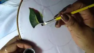 Pintura en tela hojas mantel # 1 con cony