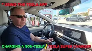 Charging a Non-Tesla using a Tesla Supercharger and Tesla app. (Tutorial)