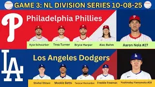NLDS GAME 3: Philadelphia Phillies @ Los Angeles Dodgers (10-08-25) #dodgers #phillies
