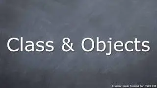 Create our own Class & Objects