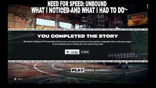 NFS UNBOUND - QUICK AFTER YOU BEAT THE GAME INFO
