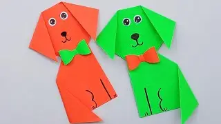 How to Make Cute Paper Dog || Cute Paper Dog || Handmade Paper Dog || Diy Paper Dog