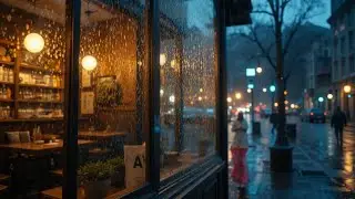 🌧️ Rainy Coffee Shop Jazz LIVE | Cozy Cafe Ambience for Work & Relax