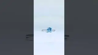 Fancy Blue Diamond Engagement Ring in 18k White Gold