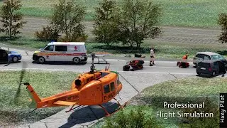 Bell 205 UH-1 _ air rescue operation in the Alps (Sim XP12)