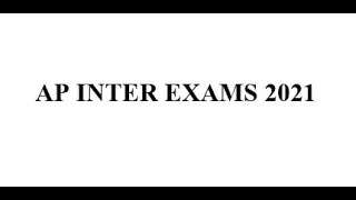 AP INTER EXAMS 2021