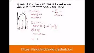 Quadratic functions | Finding the extrema over an interval 3