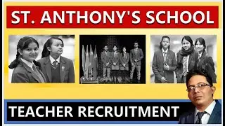 ST. ANTHONY'S SCHOOL II TEACHER RECRUITMENT 2026 II TEACHING JOB II PGT II TGT