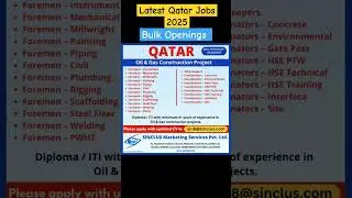 Latest jobs in Qatar ✈️🇶🇦🤑 Watch till end. QATAR Jobs 2025