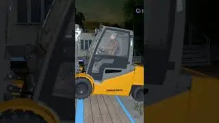 How to load FORKLIFT onto LOW LOADER? 😊👉🏻🧠#farmingsimulator22 #fs22 #forklift #lowloader