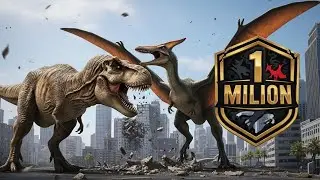 T-Rex vs Pterodactyl Epic Dinosaur Fight in City  | Giant Dinosaurs Destroy Buildings | Movie Scene&rdquo;