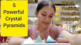 5 powerful crystal pyramids ✨ benefits of all pyramids #youtube #crystals #pyramid