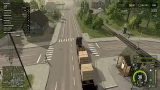 Moving a massive pile of logs and transporting building materials to the factories & roller coaster