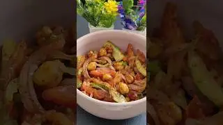 High Protein Salad 🥗 | Kabuli Chana Salad 😋 #shorts #healthy #salad #recipe #chana #viral #trending