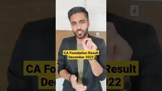 CA Foundation Result Dec 2022 Exam ICAI Announcement ? #cafoundation #caresults #shorts