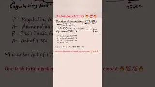 COMPANY Rule🔥|Laxmikant polity|One Trick to Remember ALL Acts| #laxmikant #polity #short #upsc #ssc