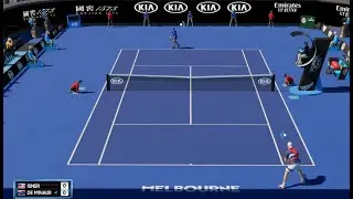 AO Tennis 2 - ISNER vs DE MINAUR - PC Gameplay(Local Co op Multiplayer)