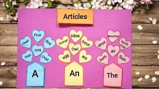 Articles English Grammar Project | Articles Chart Idea | Articles English Grammar TLM #articles
